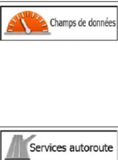 Champs de données Services autoroute