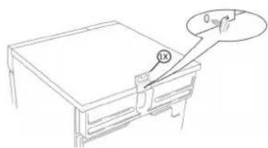 Technical diagram showing a mechanical assembly with labeled components and an angle annotation