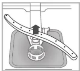 HOTPOINT LFF 8M116 EU - Limpar os braços aspersores - 2