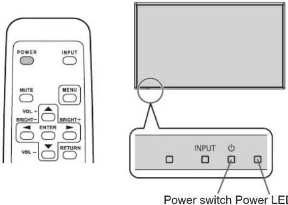 SHARP PN-E803 - Turning power on/off - 1