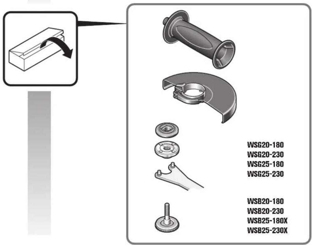 WSG20-180 WSG20-230 WSG25-180 WSG25-230 WSB20-180 WSB20-230 WSB25-180X WSB25-230X