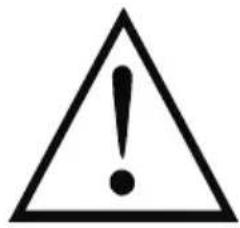 Warning symbol image with exclamation mark inside triangle