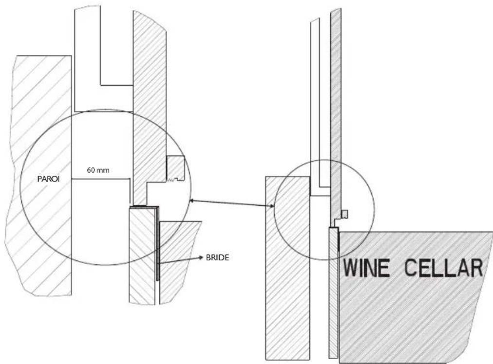 PAROI 60 mm BRIDE WINE CELLAR