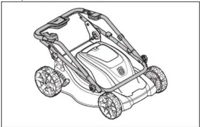 HUSQVARNA LC 141Li - Product in de transportstand zetten - 3