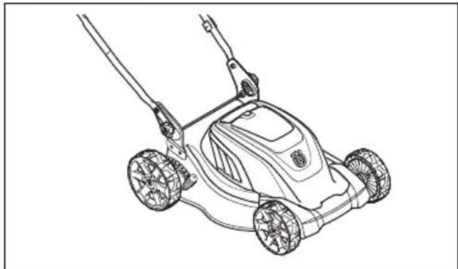 HUSQVARNA LC 141Li - Tuotteen asettaminen käyttöasentoon - 1