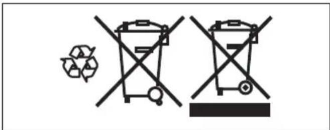 Diagram showing two crossed recycling bins with a recycling symbol and no text labels