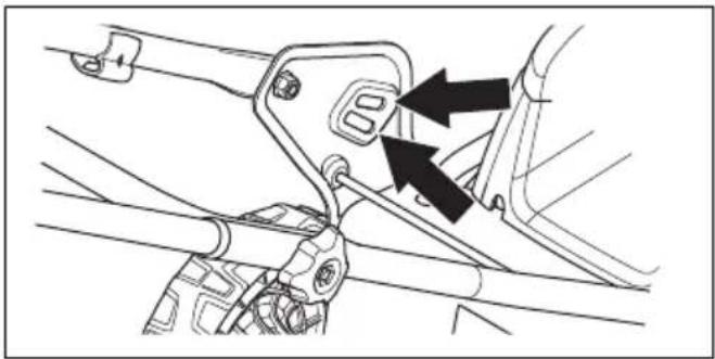 HUSQVARNA LC 141Li - Pour régler la hauteur de la poignée - 2