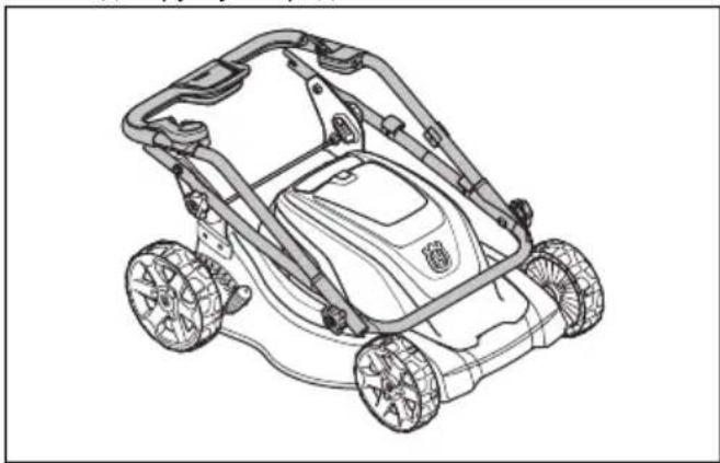HUSQVARNA LC 141Li - Встановлення виробу в положення для транспортування - 3