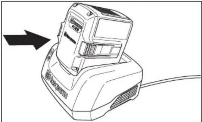 HUSQVARNA LC 141Li - To charge the battery - 2