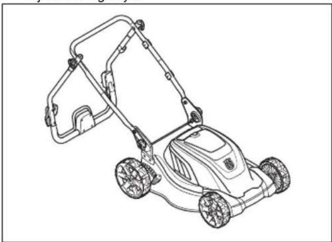 HUSQVARNA LC 141Li - A termék szállítási pozícióba állítása - 1