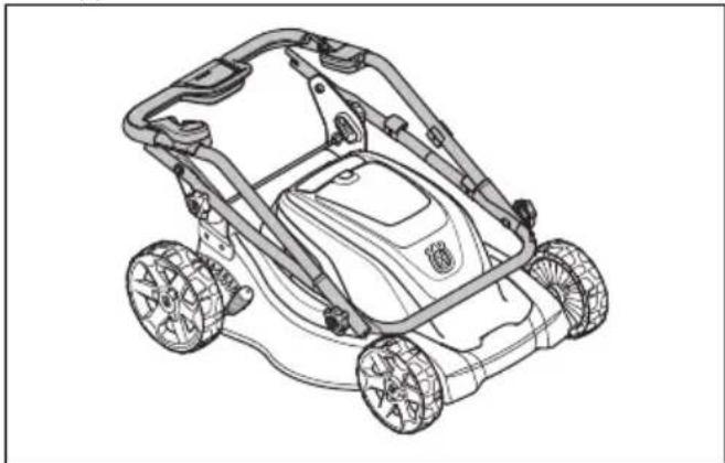 HUSQVARNA LC 141Li - So bringen Sie das Gerät in die Transportposition - 3