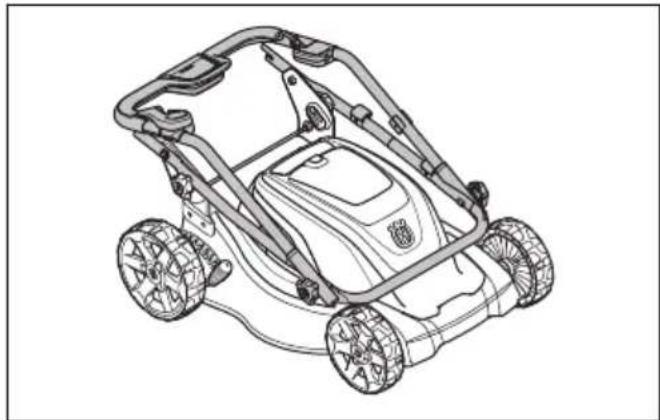 HUSQVARNA LC 141Li - За задаване на продукта в положение за транспортиране - 3