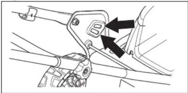 HUSQVARNA LC 141Li - Hoogte van de hendel afstellen - 2