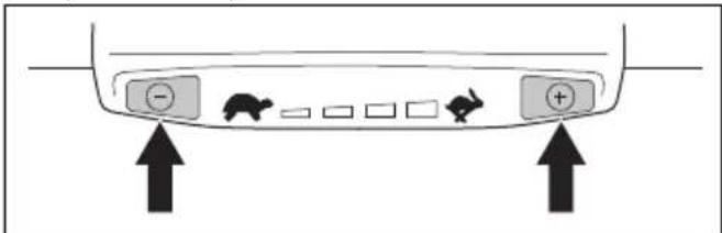 Diagram showing a container with labeled buttons and icons, indicating a process or system with arrows pointing to the bottom.