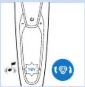 Diagram showing a device with a music note and a speaker icon, likely illustrating audio or voice control.