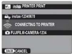 PRINTER PRINT instax-12345678 CONNECTING TO PRINTER FUJIFILM-CAMERA-1234 OK CANCEL