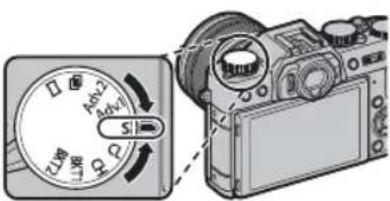 Diagram showing camera mode dial and screen control with Chinese labels