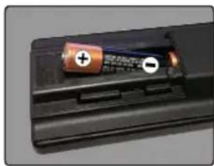 SALORA 43LED9102CS - De batterijen in de afstandsbediening plaatsen - 1