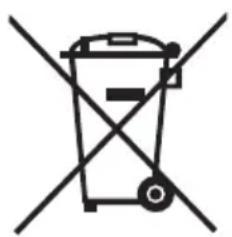 Symbol of a trash bin crossed out by two diagonal lines (no text or numbers present)