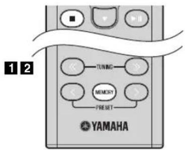 1 2 TUNING MEMORY PREF SET YAMAHA