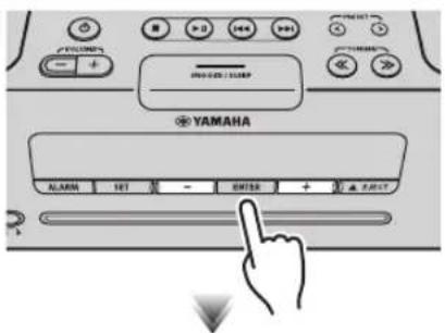 YAMAHA ALARM SET - ENTER + ▲ START