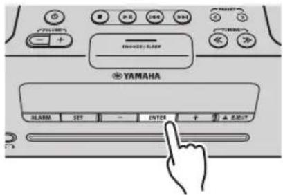 YAMAHA ALARM SET ENTER + ▲ READY