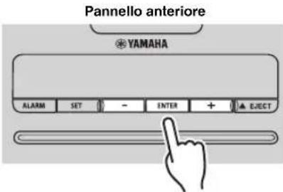 Pannello anteriore YAMAHA ALARM SET - ENTER + EJECT