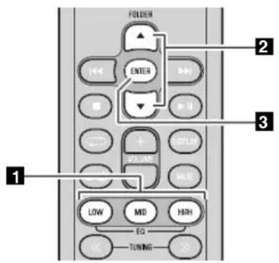 FOLDER ENTER 2 3 1 LOW MD HIGH EQ TUNING