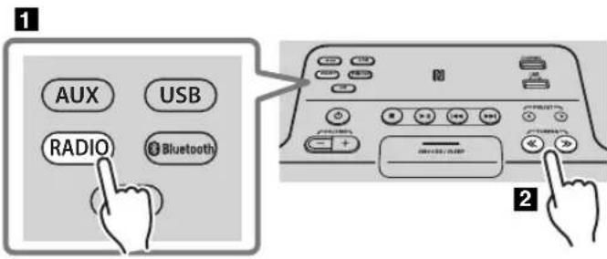 1 AUX USB RADIO Bluetooth 2