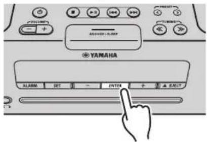 YAMAHA ALARM SET - ENTER + + → START