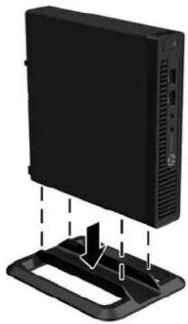 Black server monitor with ventilation slots and a stand, showing front panel and side panel (no text or symbols visible)
