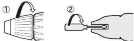 Diagram showing two-step hair blurring technique: first with brush tip and arrow, second with tool tip and arrow