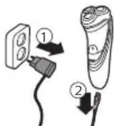 PHILIPS series 3000 S3110 - Opladen met de adapter - 1