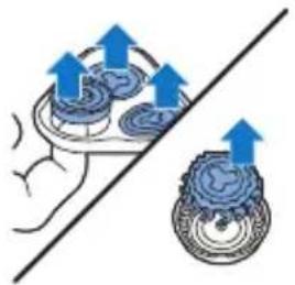 Diagram showing mechanical components with upward arrows, no text or symbols present