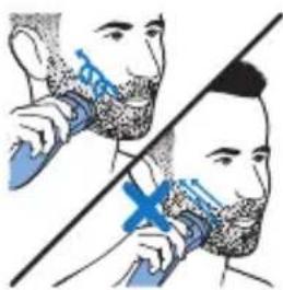 Illustration of a person applying a toothbrush to their face, showing two different angles (no text or symbols present)
