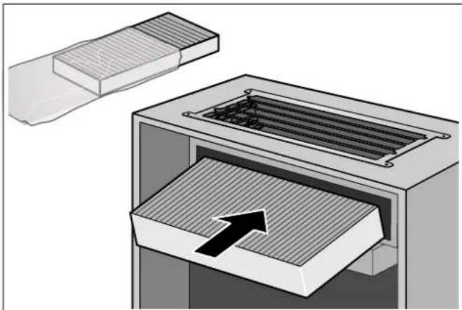 SIEMENS LB57574GB - Aktivkohlefilter einbauen (Nur bei Umluftbetrieb) - 1