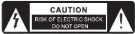 ATTENTION RISQUE DE CHOC ÉLECTRIQUE. NE PAS OUVRIR