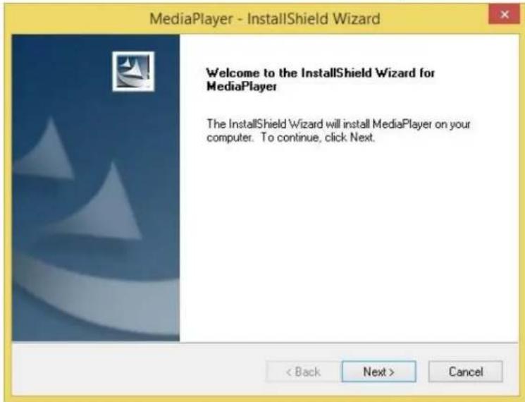 MediaPlayer - InstallShield Wizard Welcome to the InstallShield Wizard for MediaPlayer The InstallShield Wizard will install MediaPlayer on your computer. To continue, click Next. < Back Next > Cancel