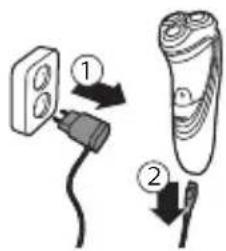 PHILIPS SHAVER Series 3000 S3510 - Φόρτιση με το τροφοδοτικό - 1