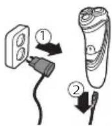 PHILIPS SHAVER Series 3000 S3510 - Adaptörle şarj etme - 1