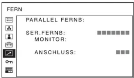 FERN PARALLEL FERNB: SER.FERNB: MONITOR: ANSCHLUSS: