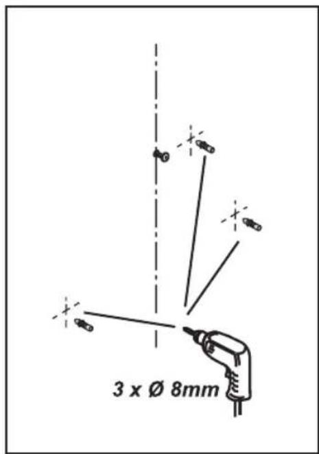 3 x Ø 8mm