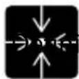 Diagram showing a device connected to a labeled component with a 'X' symbol and speech bubble containing text.
