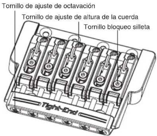 Tornillo de ajuste de octavación Tornillo de ajuste de altura de la cuerda Tornillo bloqueo silleta Tight-End