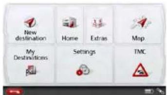 New destination Home Extras Map My Destinations Settings TMC