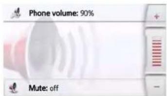 Phone volume: 90% Mute: off