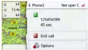 kA 465 13:46 kA in L 10 Essim 29 Wu Phone2 Net oper C 123456789 45 sec End call Options