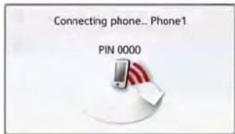 Connecting phone... Phone1 PIN 0000