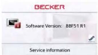 BECKER Software Version: BBF51 R1 Service information