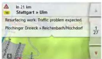 In 21 km Stuttgart » Ulm Resurfacing work. Traffic problem expected. Plochinger Dreeck » Reichenbach/Hochdorf 1/27